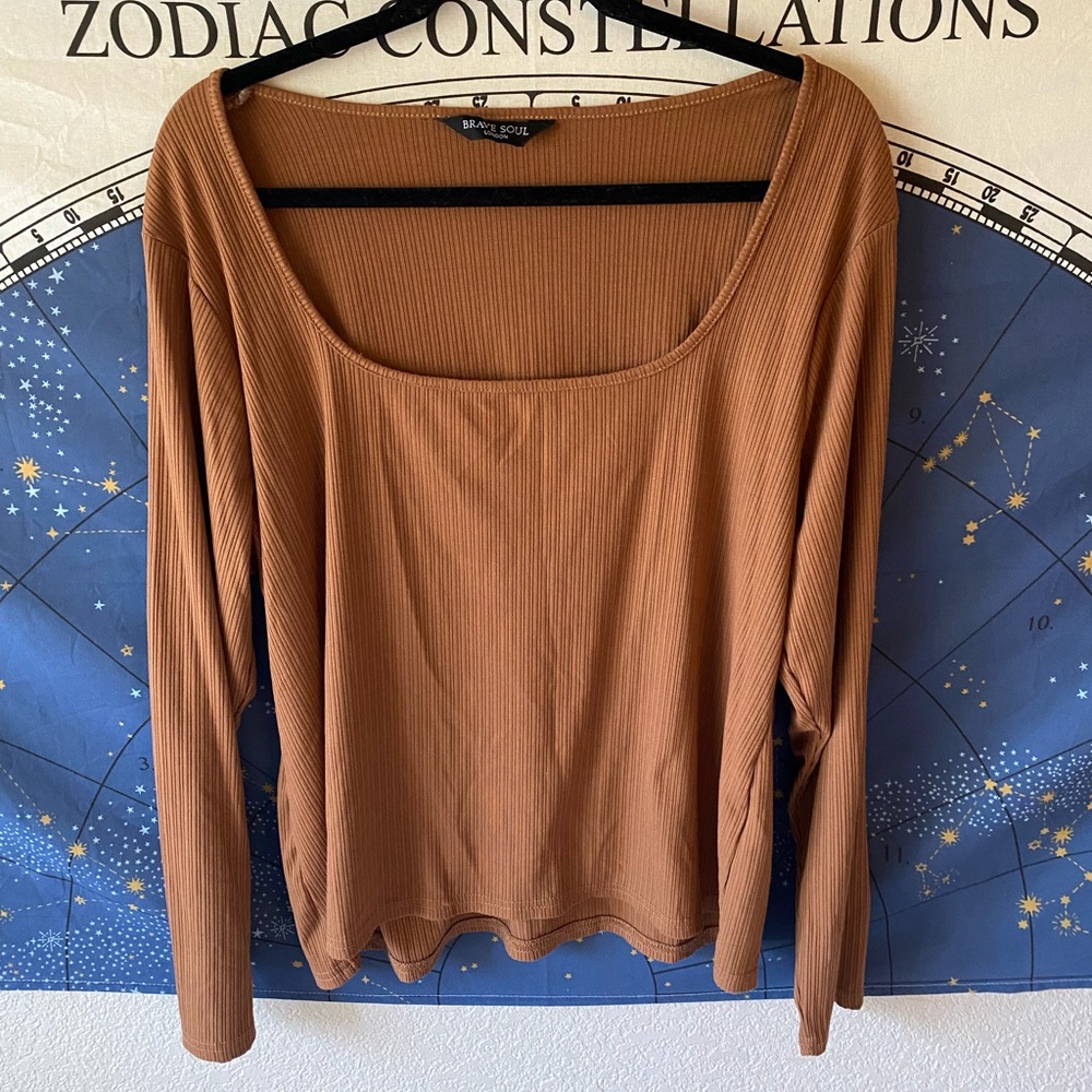 3/$30 💓 Boohoo Square Neck Long Sleeve Tee